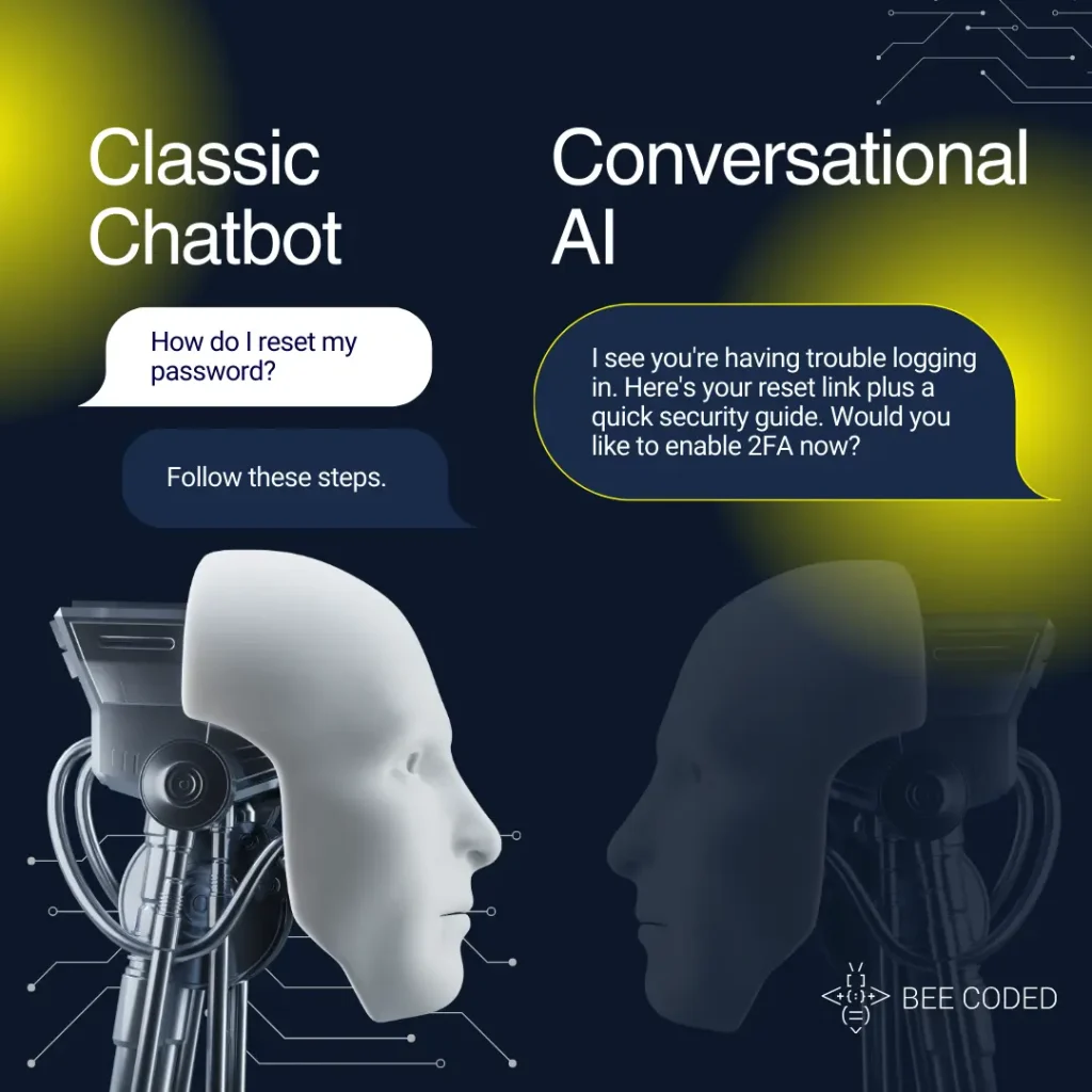 classic chatbot vs conversational ai